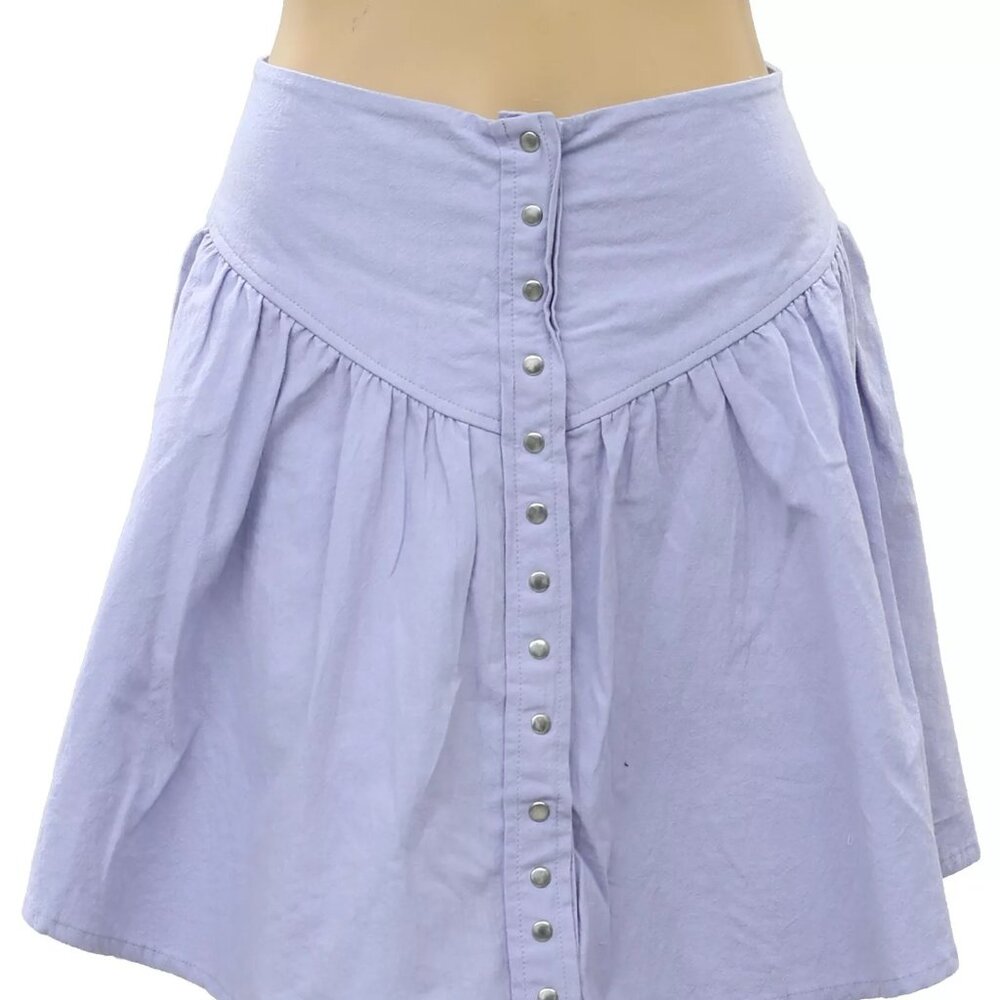 Free People Endless Summer On Holiday Mini Skirt High Waisted Wisteria XS - Picture 5 of 7
